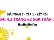 Bài 4.2 SGK Toán 7 tập 1 Kết nối tri thức